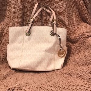 Michael Kors Blush & Gold Satchel Handbag